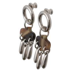 Hermes Swing Buffalo Horn Earrings HERMES