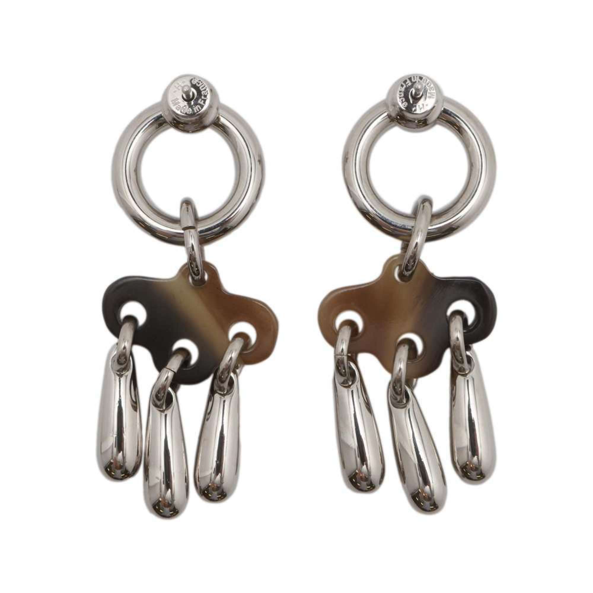 Hermes Swing Buffalo Horn Earrings HERMES