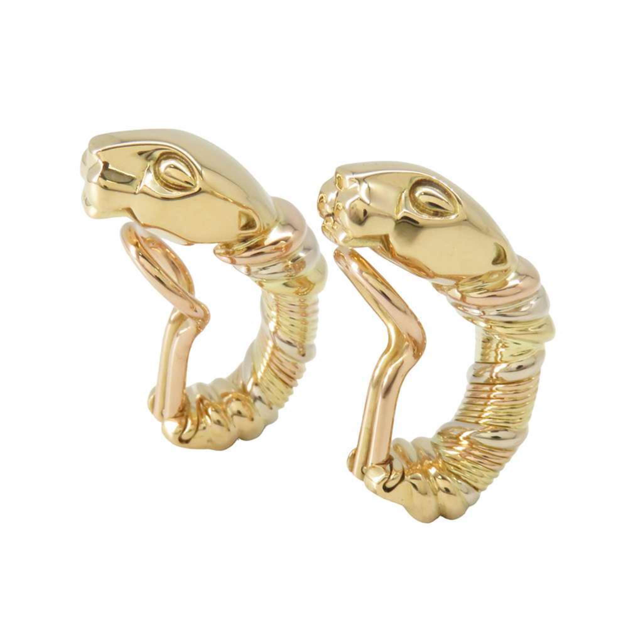 Cartier Earrings Panthere Cougar K18YG K18PG K18WG