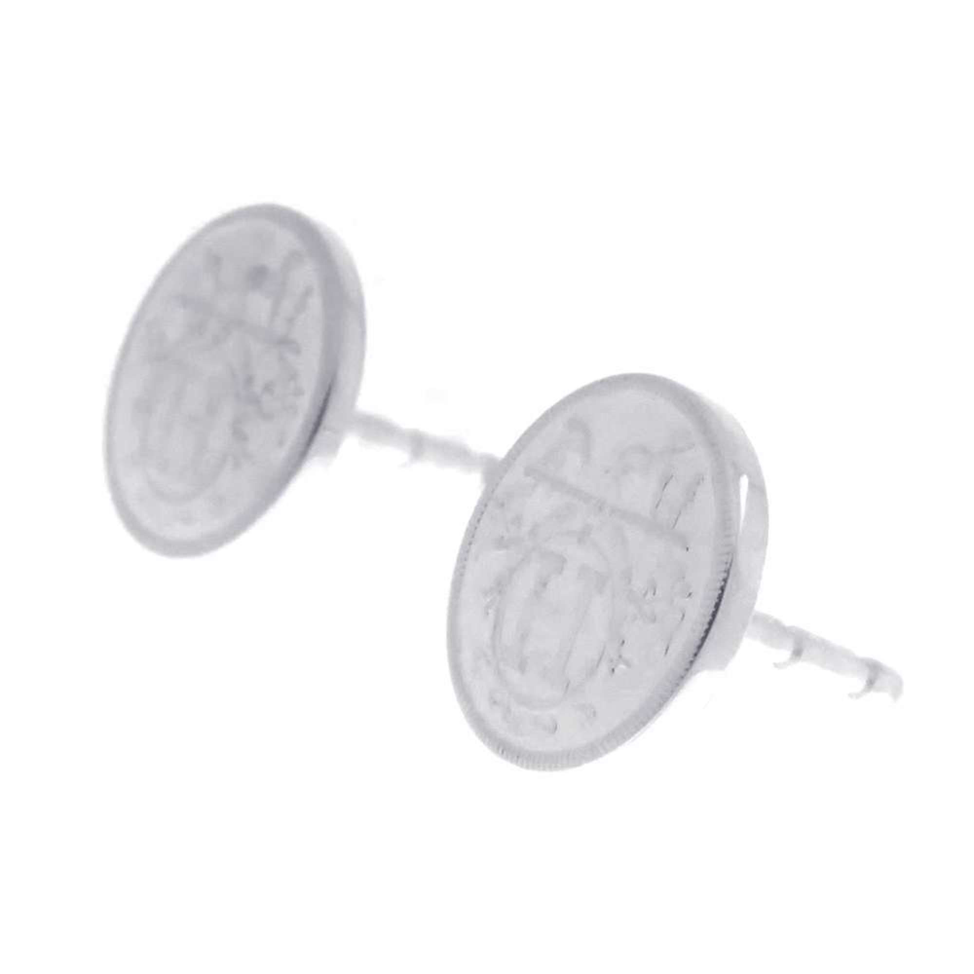 Hermes Earrings Exlibris TPM SV925 Silver HERMES