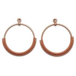 Hermes Earrings Loop GM Gold Swift Arum HERMES Sale Item