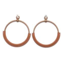 Hermes Earrings Loop GM Gold Swift Arum HERMES Sale Item