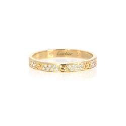 Cartier Ring Love Diamond K18YG Yellow Gold B4218051 Size 51