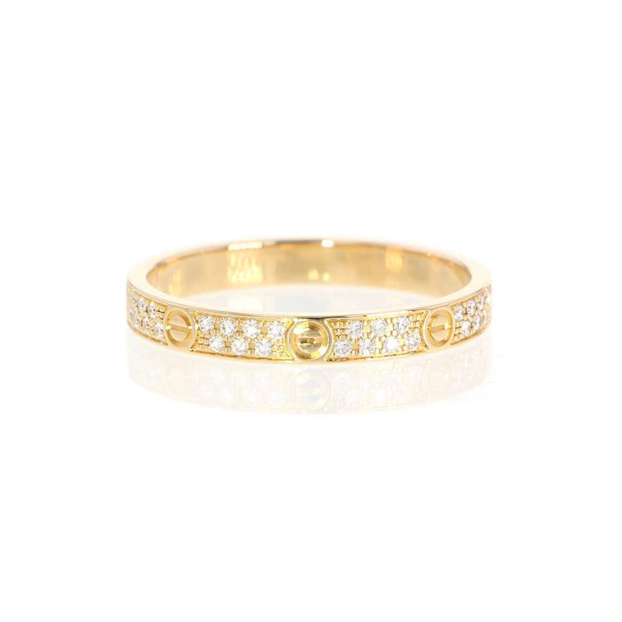 Cartier Ring Love Diamond K18YG Yellow Gold B4218051 Size 51