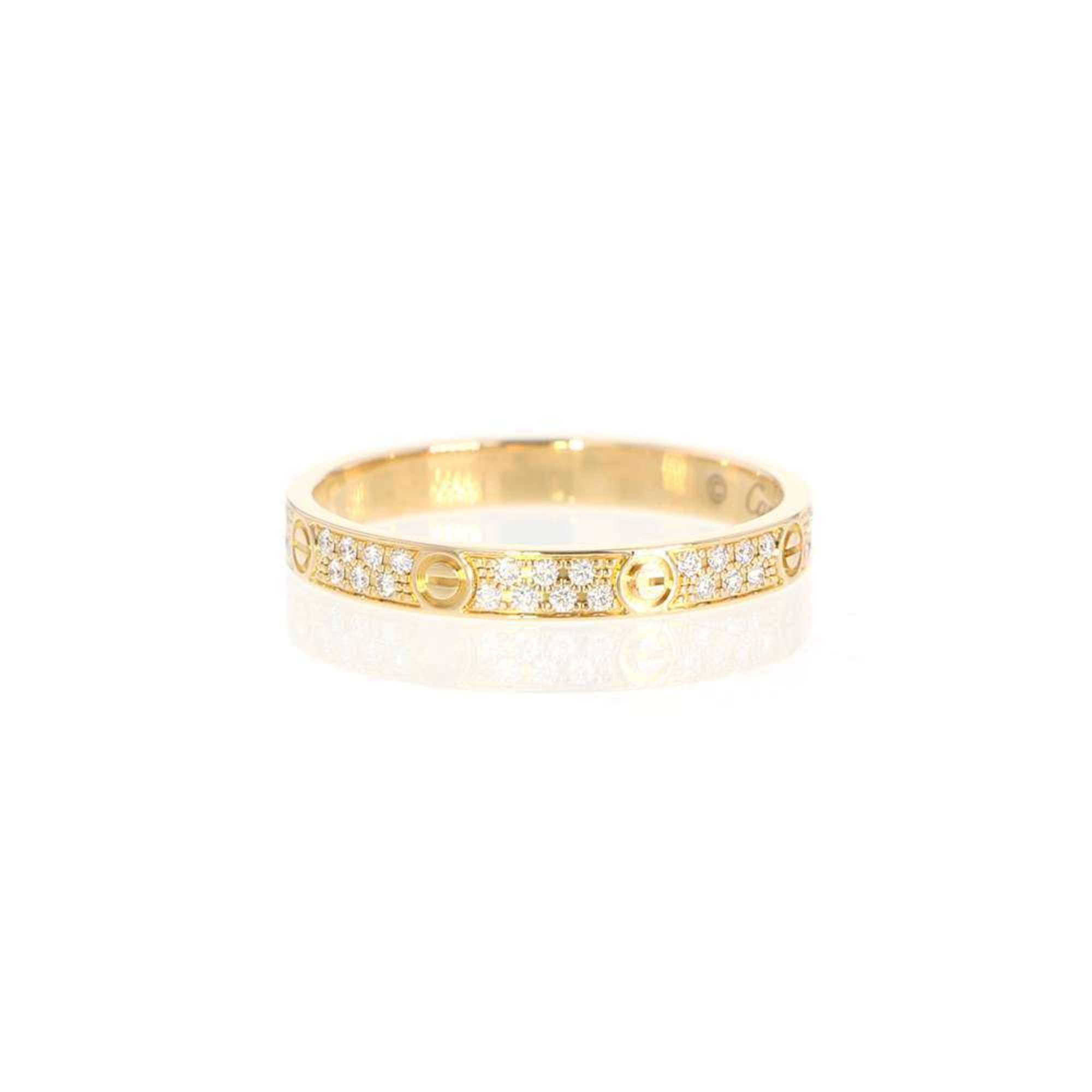 Cartier Ring Love Diamond K18YG Yellow Gold B4218051 Size 51