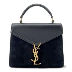 Saint Laurent handbag Cassandra suede leather 623930 2way shoulder bag black