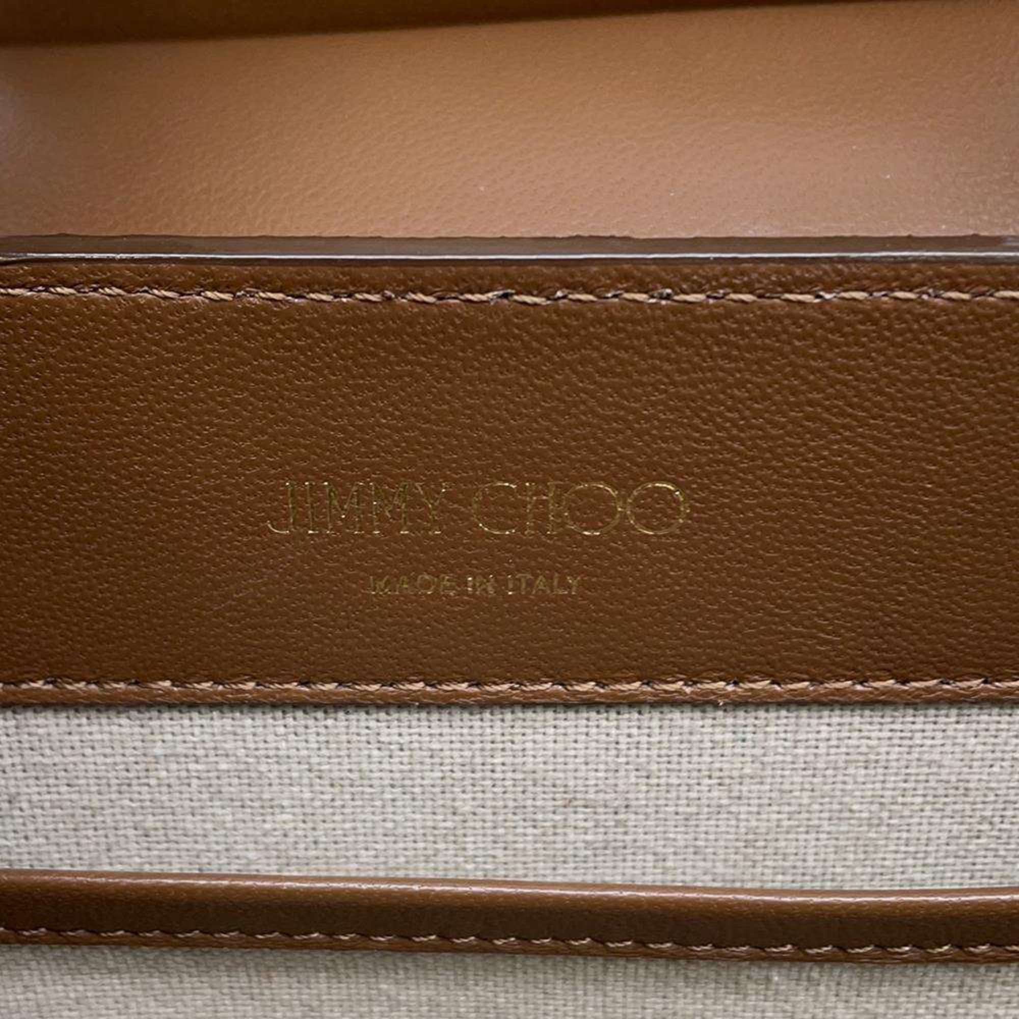 Jimmy Choo handbag satchel school bag suede straw JIMMY CHOO 2way shoulder