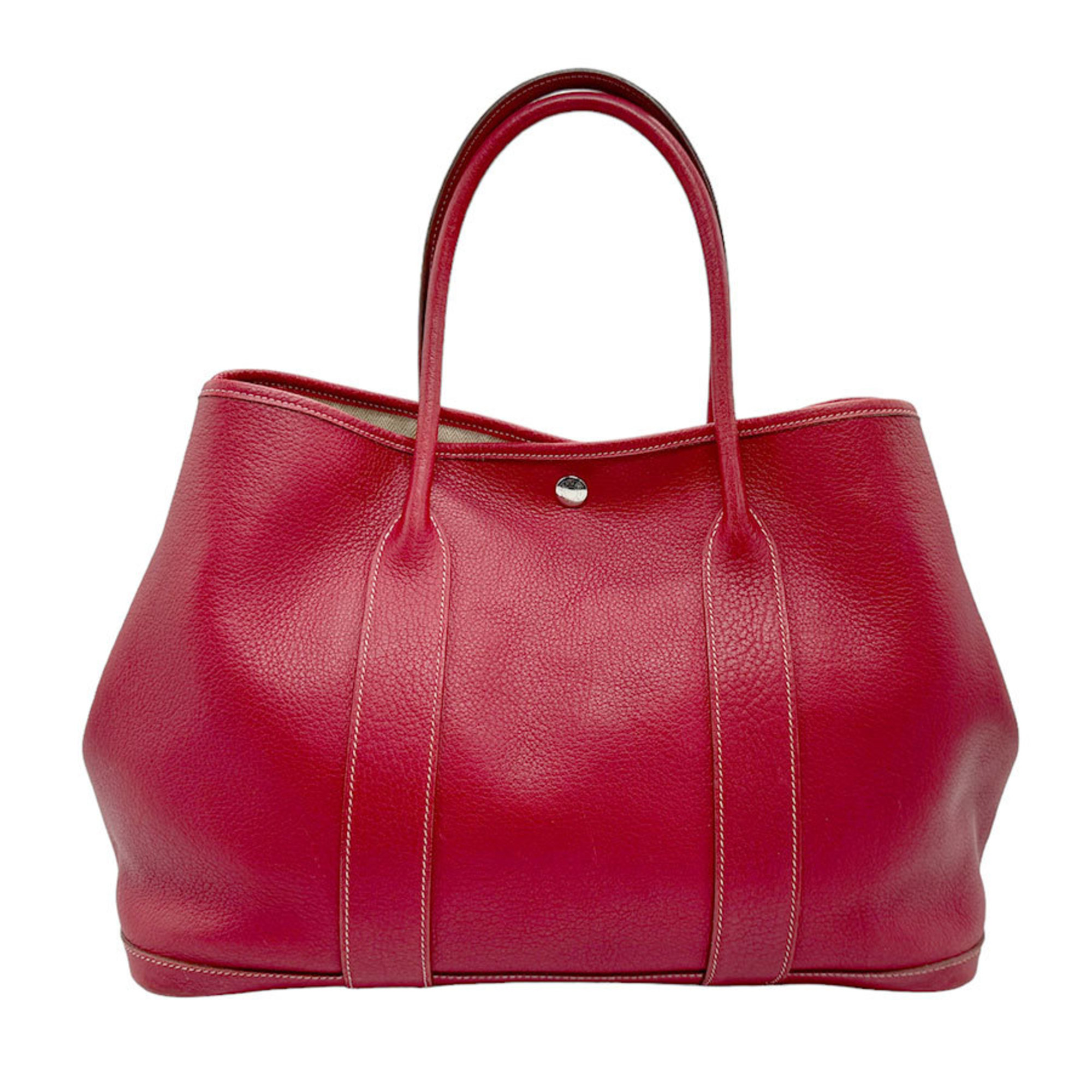 Hermes HERMES Handbag Garden PM 36 Negonda Red Women's n0097