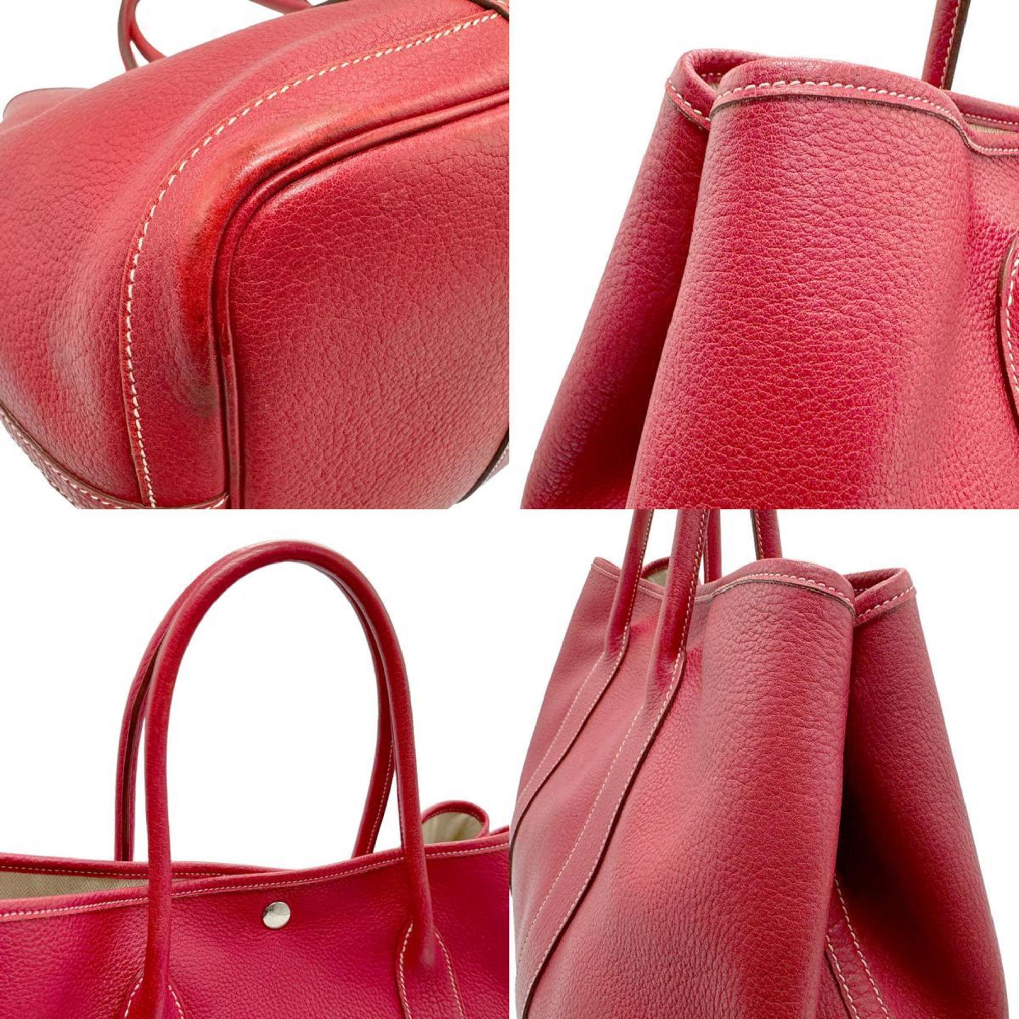 Hermes HERMES Handbag Garden PM 36 Negonda Red Women's n0097