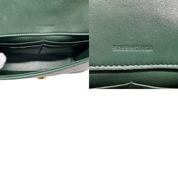 BALENCIAGA Shoulder Bag Leather Metal Dark Green Women's z1831