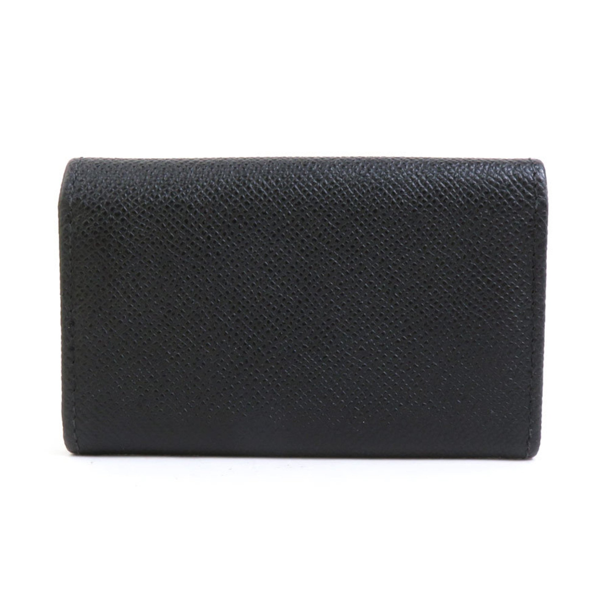 Salvatore Ferragamo Gancini Leather Key Case Black Women's a0419