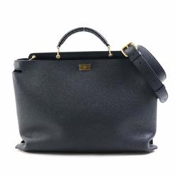 FENDI Handbag Shoulder Bag Peekaboo Essential Leather Black Men's 7V76-A91A a0404