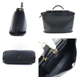 FENDI Handbag Shoulder Bag Peekaboo Essential Leather Black Men's 7V76-A91A a0404