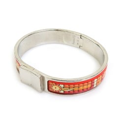 Hermes HERMES bangle bracelet click clack metal enamel silver orange ladies e58888a