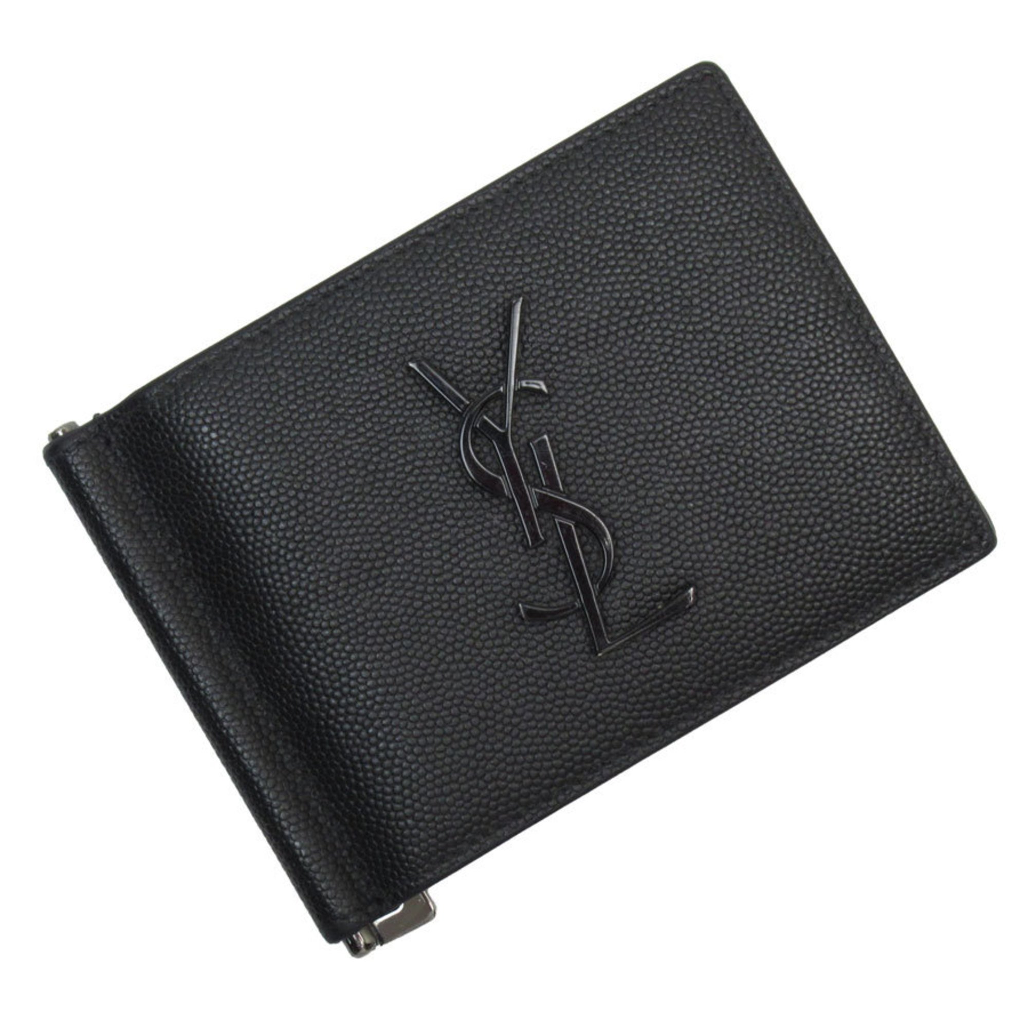 Saint Laurent SAINT LAURENT Wallet Leather Black Men's 485630 w0603g