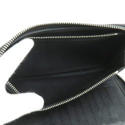 Louis Vuitton LOUIS VUITTON Round Long Wallet Zipper Vertical Leather Black Silver Men's e58885a