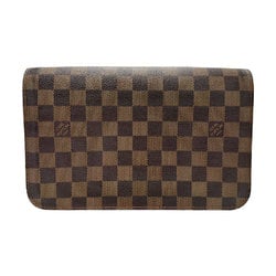 Louis Vuitton LOUIS VUITTON Clutch Bag Damier Saint Canvas Brown Gold Men's N51993 n0109