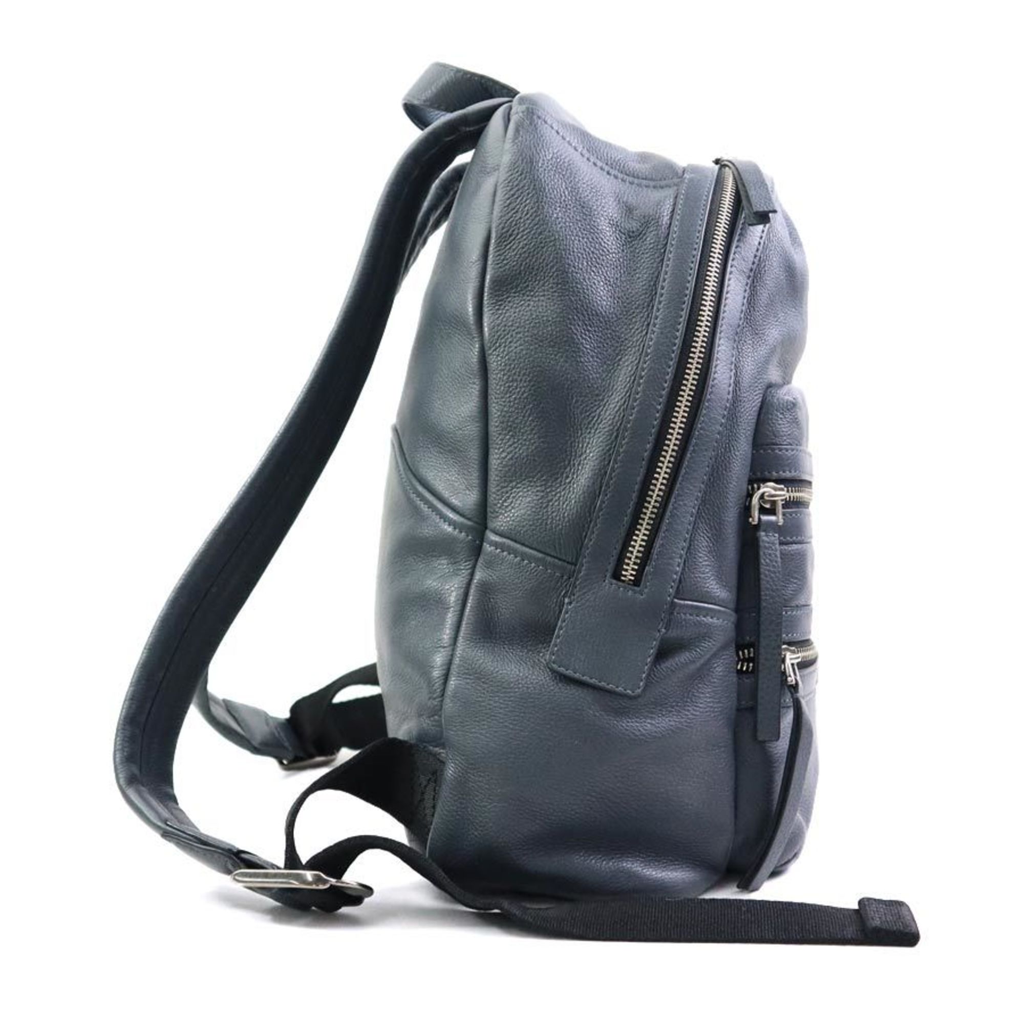 MARC JACOBS Backpack Leather Blue Grey Women's a0400