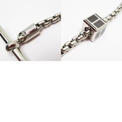 Hermes HERMES Necklace Melimelo Metal Silver x Brown Men's Women's w0597g