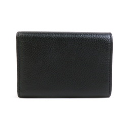 BALENCIAGA Tri-fold Wallet Leather Black Men's Women's h30407k