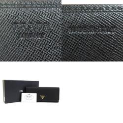 PRADA Bi-fold long wallet nylon black men's women's 1M1132 a0418