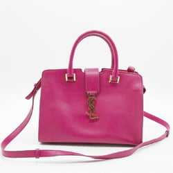 Saint Laurent SAINT LAURENT Handbag Shoulder Bag Baby Cabas 2Way Leather Pink Gold Women's 372087 PD193