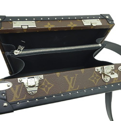 Louis Vuitton Clutch Box Women's and Men's Shoulder Bag M20252 Monogram Macassar Black