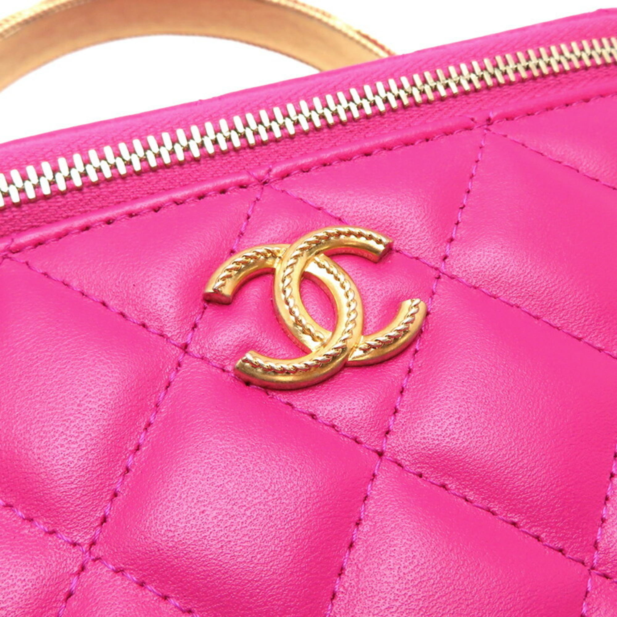 Chanel Vanity Women's Shoulder Bag AP1341 Lambskin Eo Pink