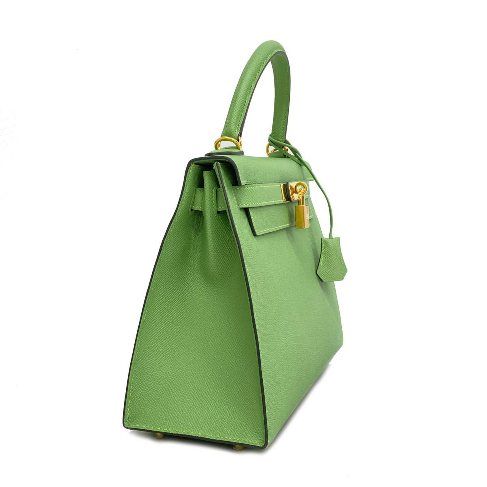 Hermes handbag Kelly 28 Y stamped Veau Epsom Vert Cricket for women