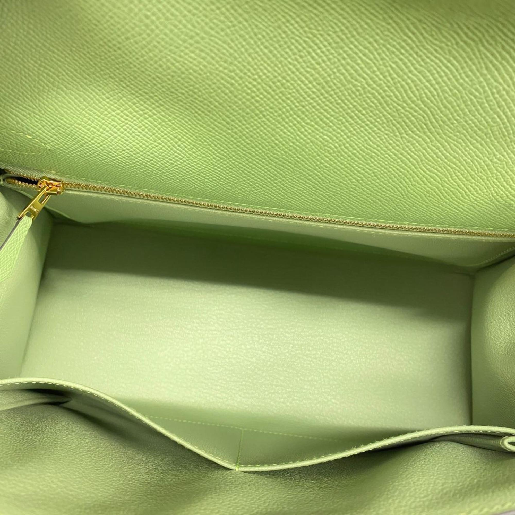 Hermes handbag Kelly 28 Y stamped Veau Epsom Vert Cricket for women