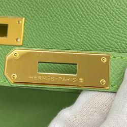 Hermes handbag Kelly 28 Y stamped Veau Epsom Vert Cricket for women