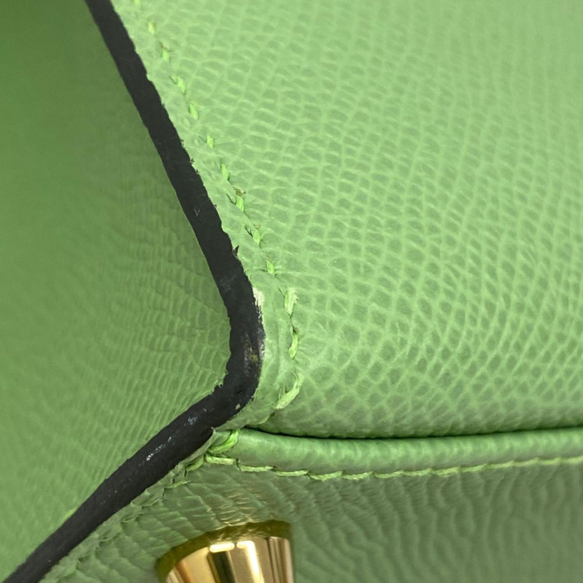 Hermes handbag Kelly 28 Y stamped Veau Epsom Vert Cricket for women