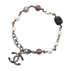 Chanel Bracelet Coco Mark Stone Fake Pearl A15 K CHANEL