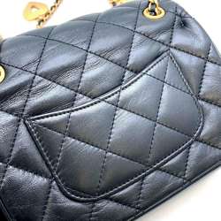 Chanel Chain Shoulder Bag Matelasse Coco Mark AS3456 CHANEL Heart Black