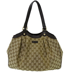 Gucci GUCCI Bag Women's GG Canvas Tote Brown 388919 Plenty of Storage