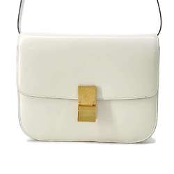 Celine shoulder bag classic box medium crossbody 164173 CELINE white