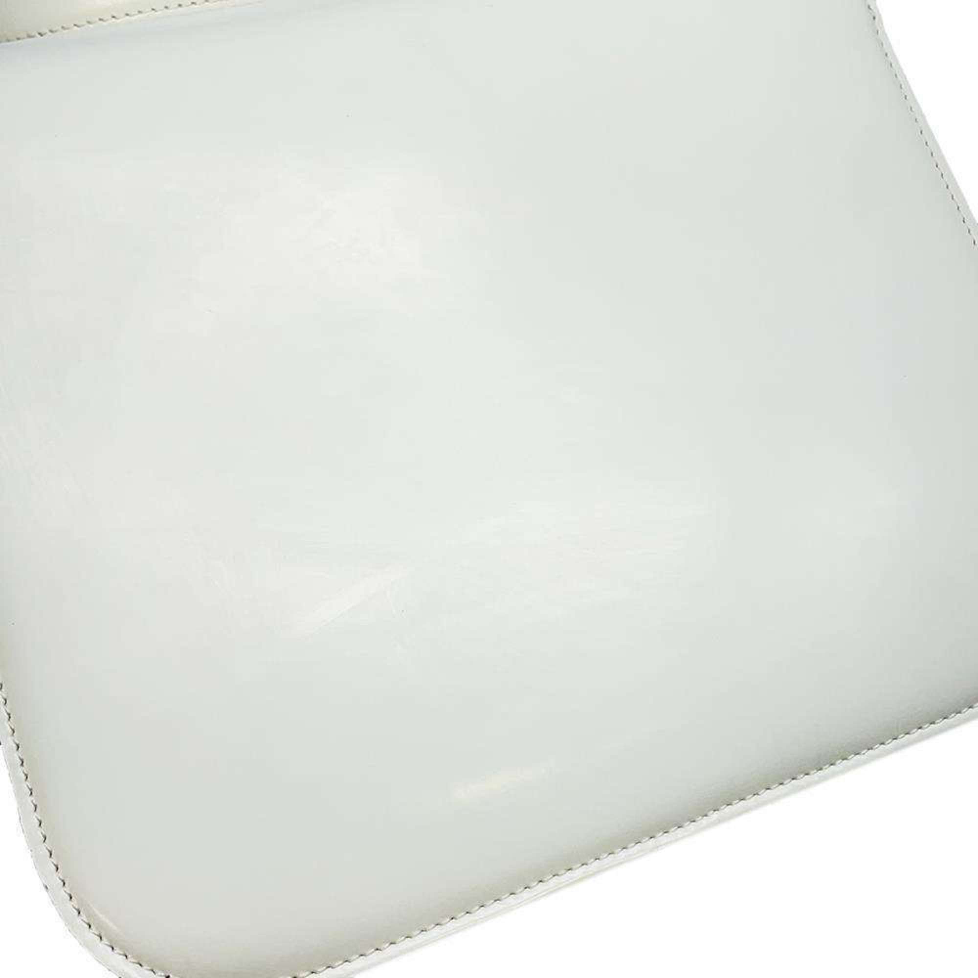 Celine shoulder bag classic box medium crossbody 164173 CELINE white