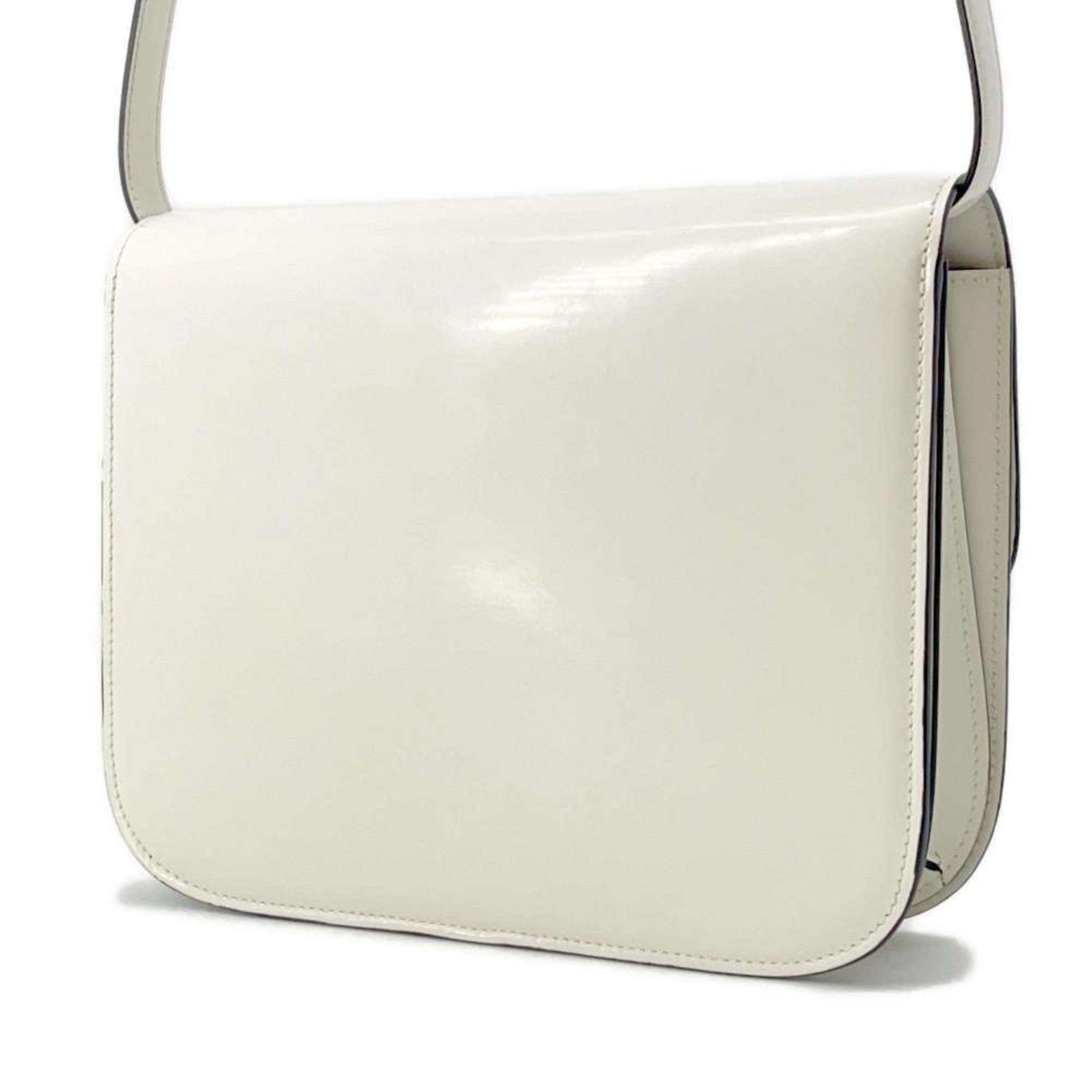 Celine shoulder bag classic box medium crossbody 164173 CELINE white