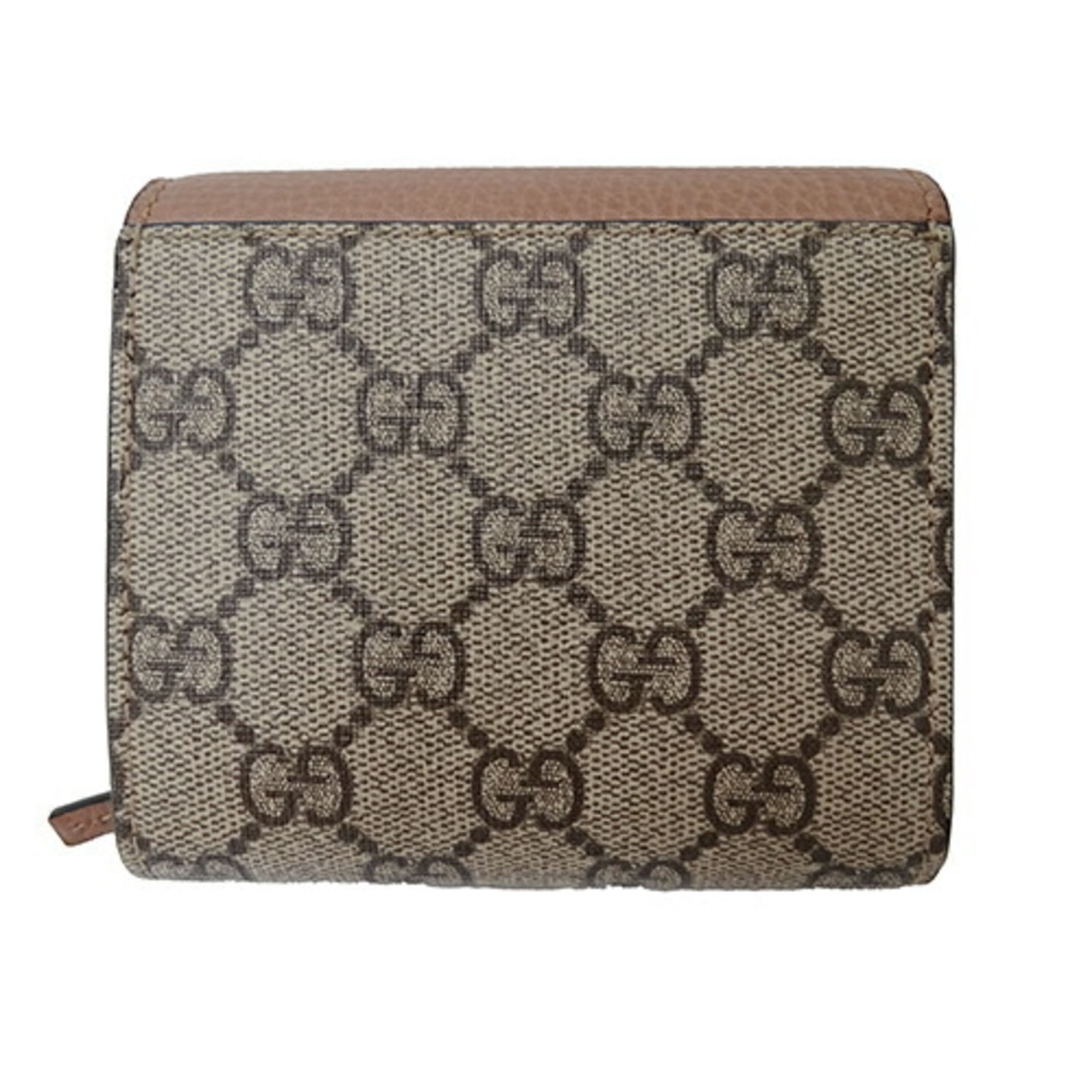 GUCCI Women's Petit Marmont GG Supreme Bi-fold Wallet PVC Beige 598587 Compact