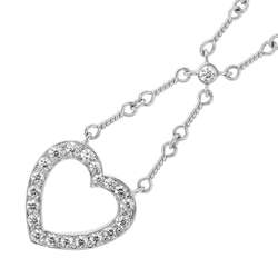 Tiffany Necklace Sentimental Heart Diamond Pt950 Platinum