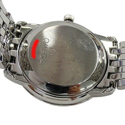 OMEGA De Ville Prestige 4500.51 Watch Men's Date Automatic AT Stainless Steel SS Silver Black Overhauled and Polished