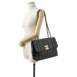 Chanel Chain Shoulder Bag Mademoiselle Coco Mark Caviar Skin CHANEL Black