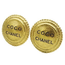 CHANEL Earrings for Women, Gold Round COCO