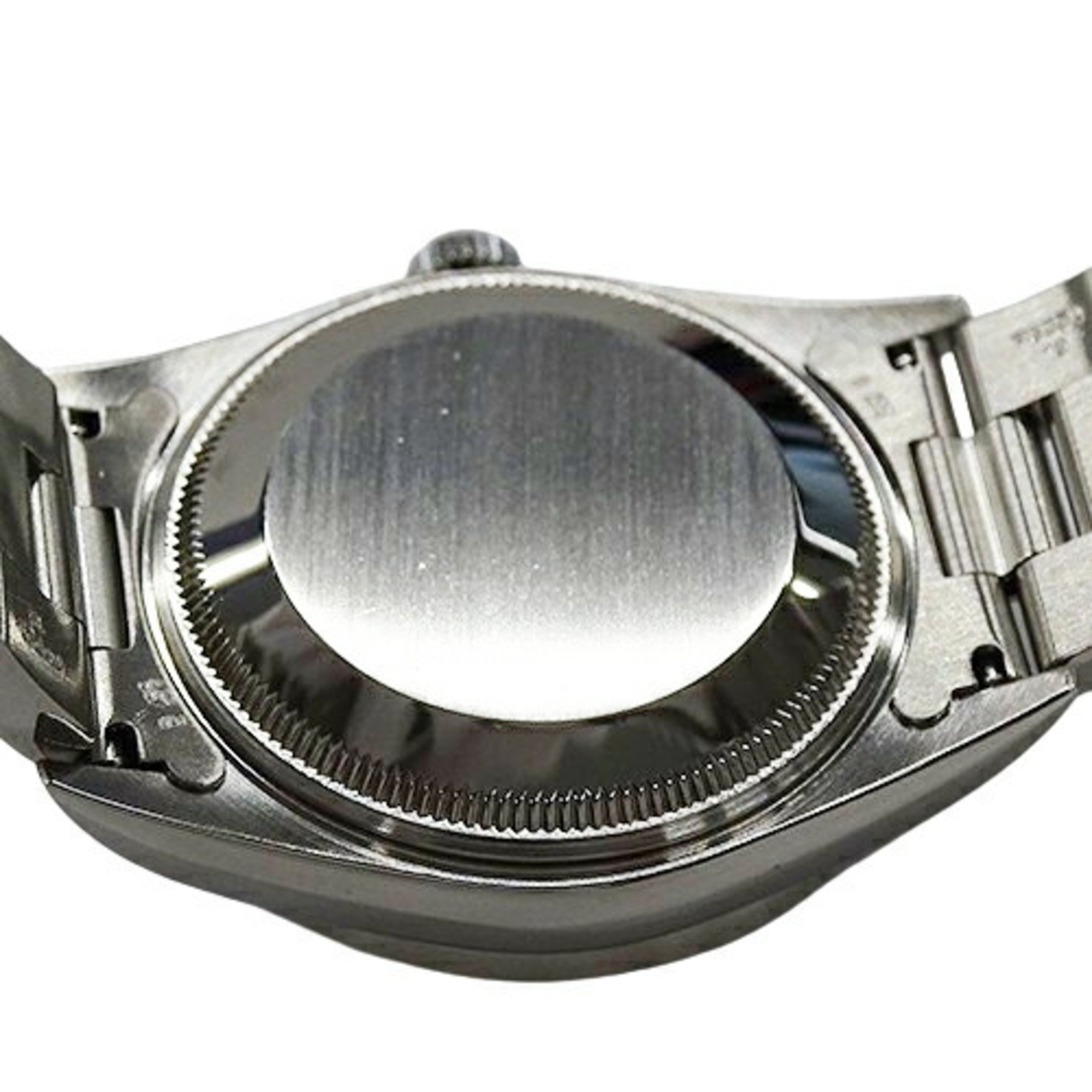 Rolex ROLEX Oyster Perpetual Date 15210 F Series Men's Watch Automatic AT Stainless Steel SS Silver Black Polished