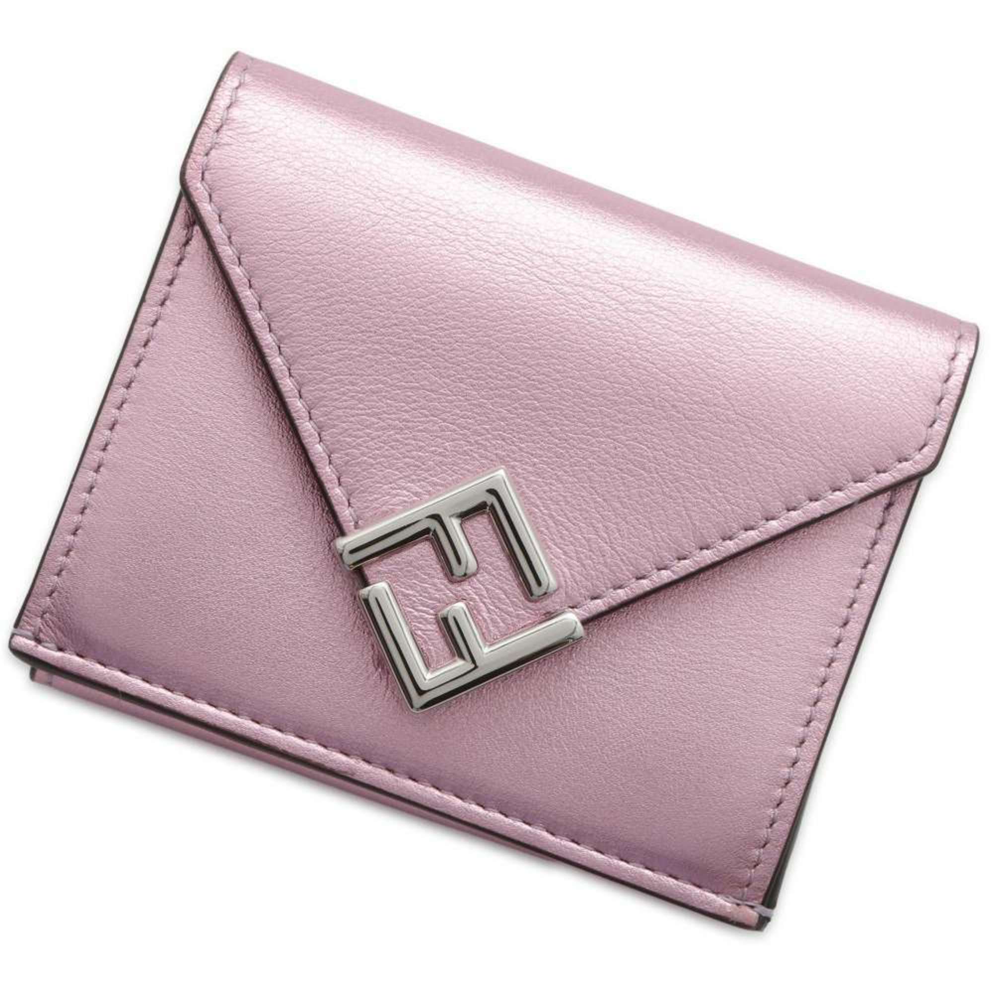 Fendi Tri-fold Wallet FF Diamond Laminated Leather 8M0480 FENDI