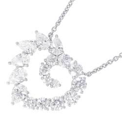 Harry Winston Necklace Cluster Heart Pendant Small Diamond 17P Approx. 2.00ct Pt950 PEDPHSSMOC