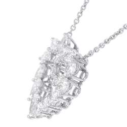 Harry Winston Necklace Cluster Heart Pendant Small Diamond 17P Approx. 2.00ct Pt950 PEDPHSSMOC