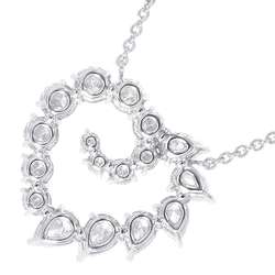 Harry Winston Necklace Cluster Heart Pendant Small Diamond 17P Approx. 2.00ct Pt950 PEDPHSSMOC