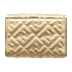 Fendi Bi-fold Wallet Embossed FF 8M0419 FENDI Gold