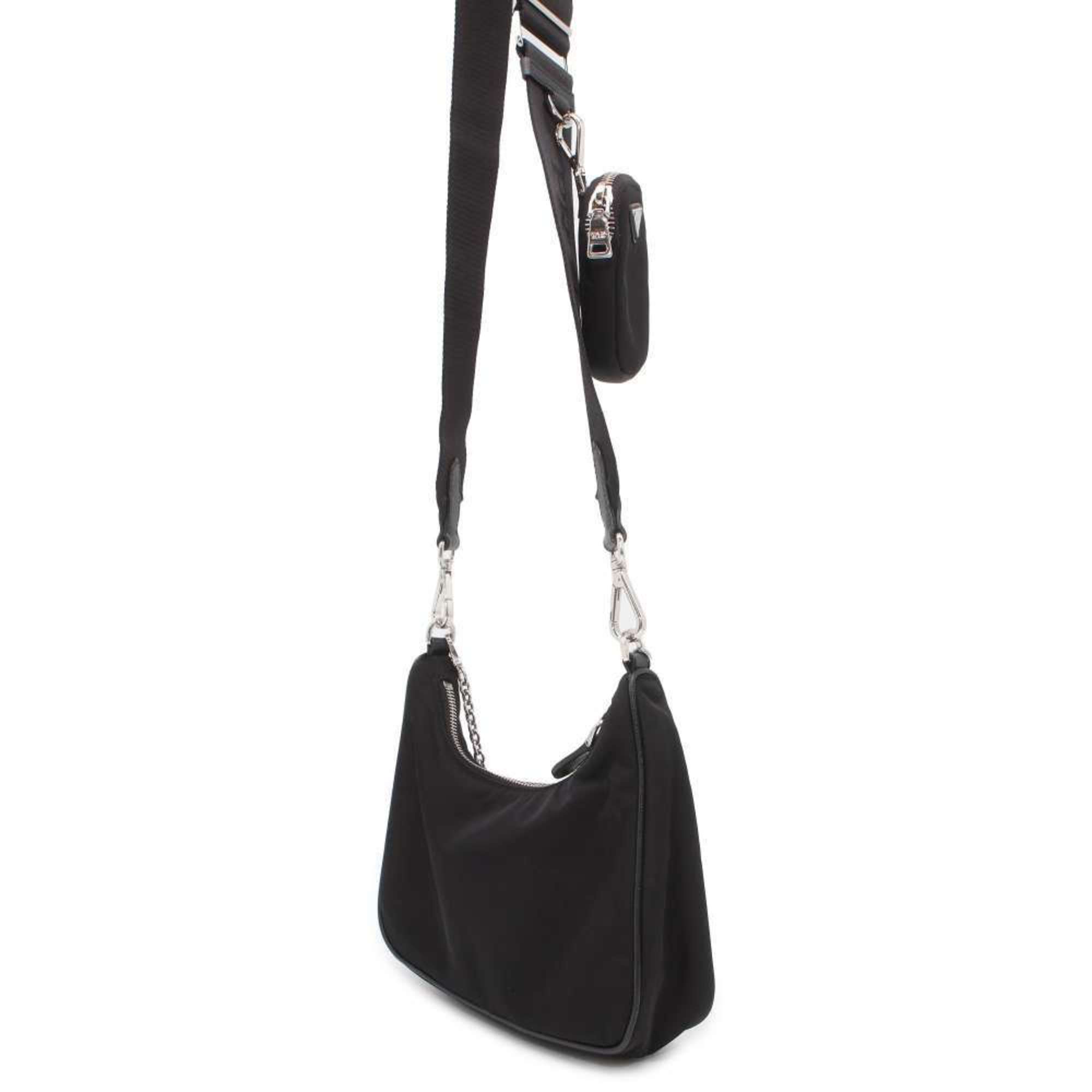 Prada Shoulder Bag Re-Edition 2005 Nylon 1BH204 PRADA 2way Black